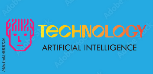 Artificial Intelligence and Technology Digital Logo Concept