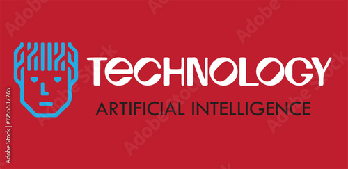 Artificial Intelligence and Technology Digital Logo Concept