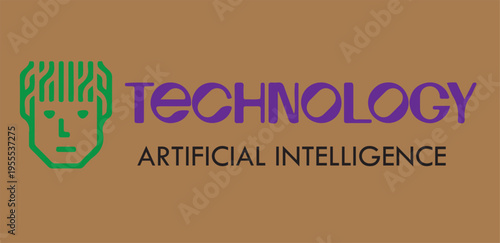 Artificial Intelligence and Technology Digital Logo Concept