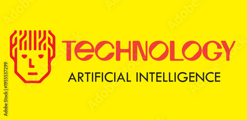 Artificial Intelligence and Technology Digital Logo Concept