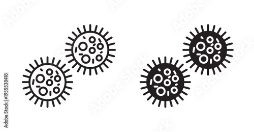 Bacteria icon. Vector illustration isolated on white.
