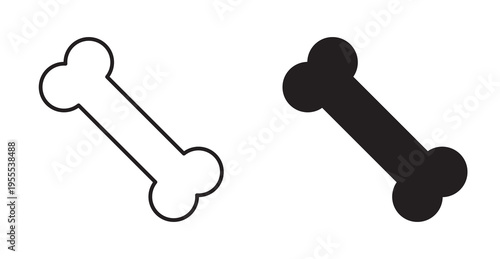 Bones icon. Vector illustration isolated on white.