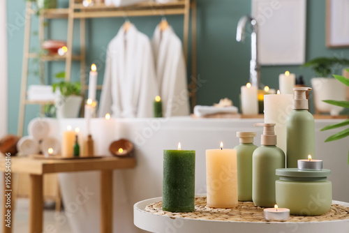 Burning candles with towels...