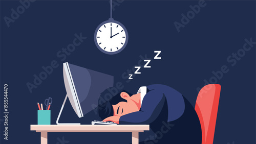 Dedicated team of people working in a busy office filled with green indoor plants and modern business computer equipment.