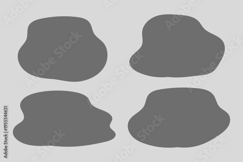 悩み 困惑 モヤモヤ 吹き出し フレーム セット シンプル 素材