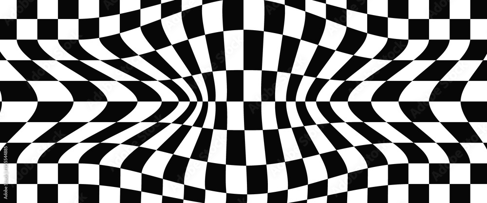 Obraz premium Black and white checkered pattern, Checkerboard seamless pattern