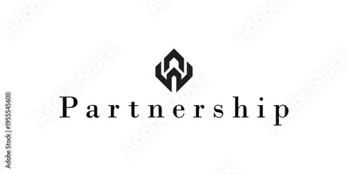 Business partnership logo with a modern design