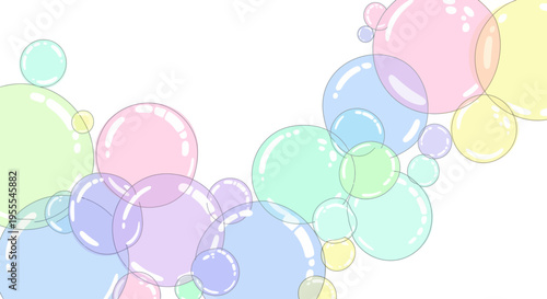 Colorful Bubbles Floating in Air.