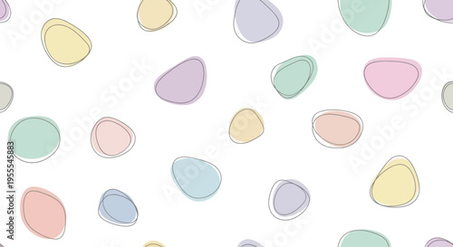 Colorful Easter Eggs Pattern Closeup.