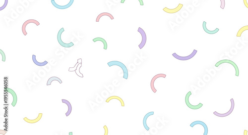 Colorful Curved Lines Graphic Design Elements.