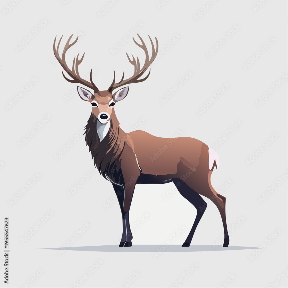 Fototapeta premium Hirsch Silhouette elegant
