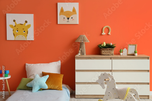 Interior of modern children...