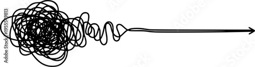 Chaos to Clarity Line Concept for Problem Solving and Mental Health Vector
