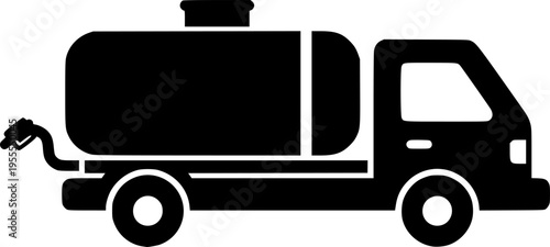 Fuel truck icon in editable flat vector
