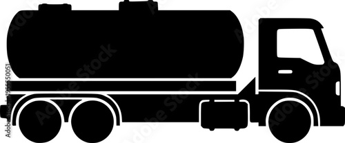 Fuel truck icon in editable flat vector
