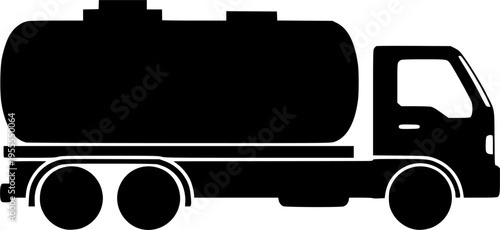 Fuel truck icon in editable flat vector
