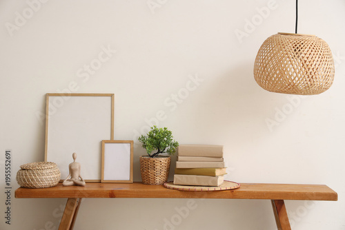 Houseplant, photo frames an...