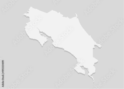 Map Costa Rica, template American outline country