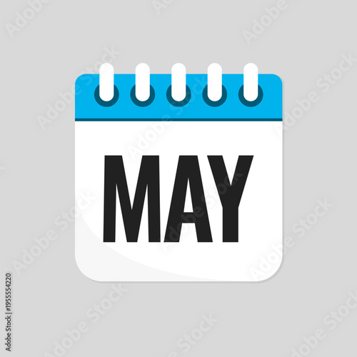 Vector template icon page calendar - May month