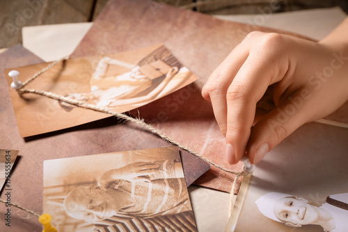 Hand of woman creating fami...