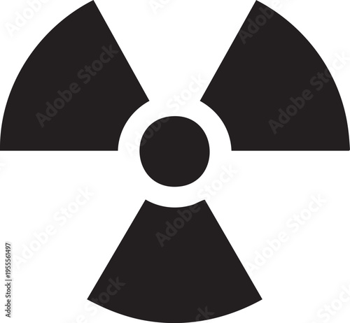 Vector radiation symbol icon