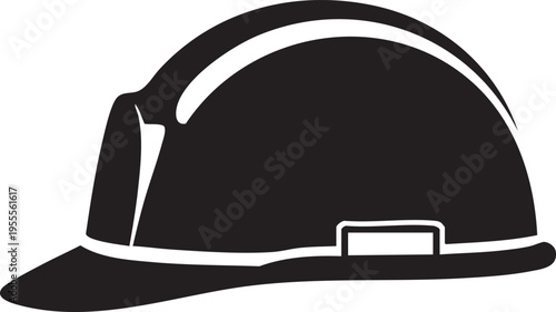 Vector hard hat icon, safety helmet symbol