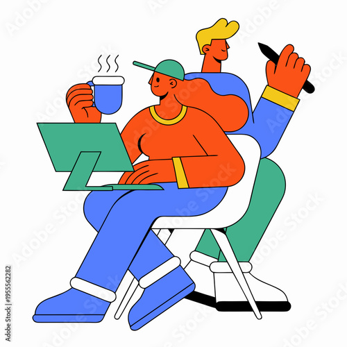 man with laptop work remote 