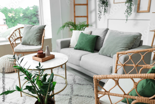 Interior of light living ro...