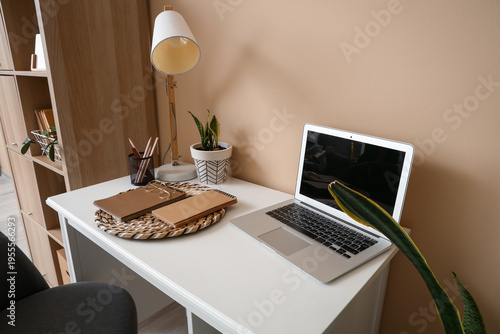 Comfortable workplace with ...