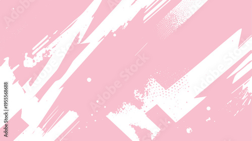 Pink floral grunge texture with vintage heart shapes and butterfly patterns for a romantic Valentine day wedding backdrop vector illustration