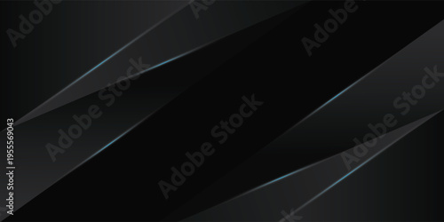 Luxury premium black abstract background with blue lines isolated on textured background. Premium Vector. Eps 10
