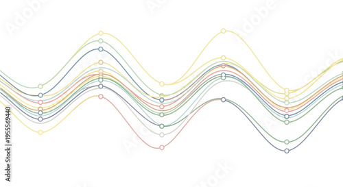 Multicolored wavy lines pattern design.
