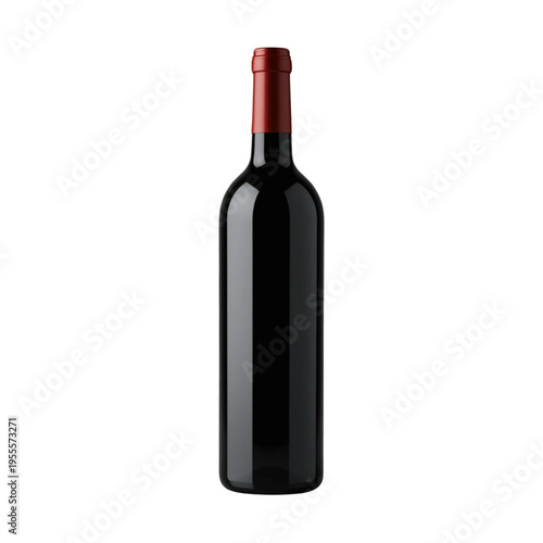 red wine bottle with blank label