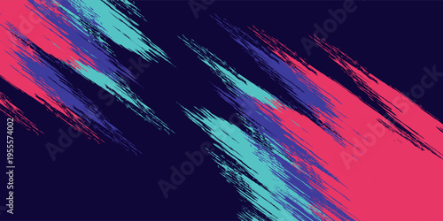 neon background brush game blue pink purple banner abstract paint stain vintage modern car wrap sticker, vector.