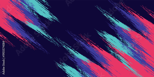 neon background brush game blue pink purple banner abstract paint stain vintage modern car wrap sticker, vector.