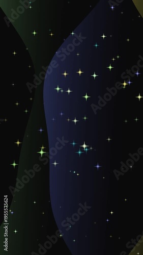 Starry Night Sky with Twinkling Stars.