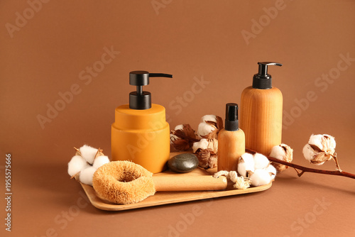 Bottles of cosmetic product...