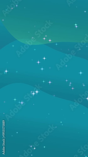 Blue Background with White Stars Animation.