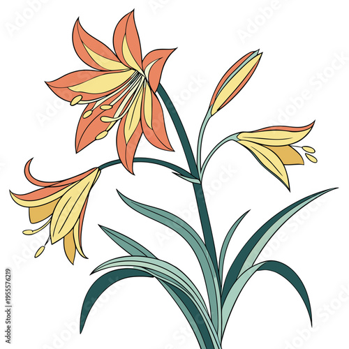 Christmas Bells Flower Vector Illustration