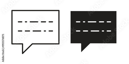 Subtitles icon linear symbol. Vector Designs.
