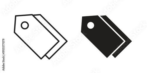 Tags icon linear symbol. Vector Designs.