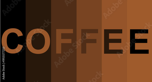 "COFFEE" en lettres dégradées