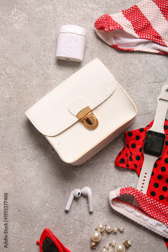 Stylish bag with earphones ...