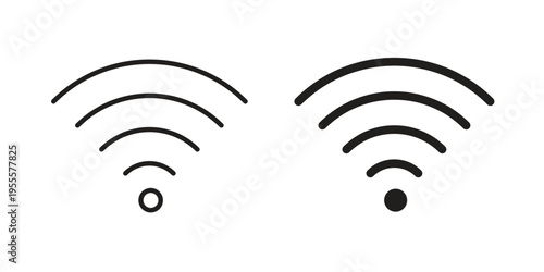Wifi icon linear symbol. Vector Designs.