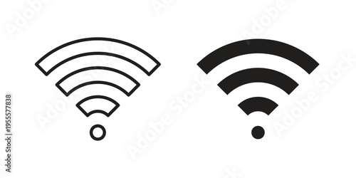 Wifi icon linear symbol. Vector Designs.