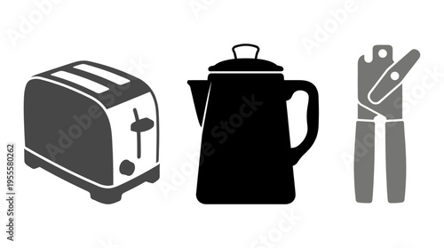 Kitchen Appliances Vector Graphics