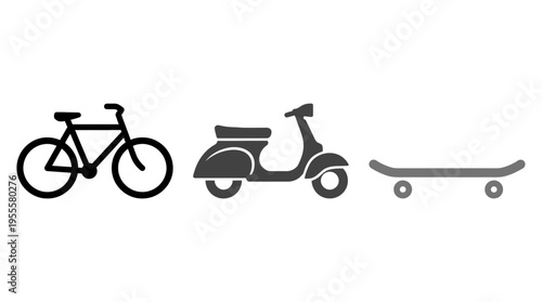 Icons of different modes of transportation