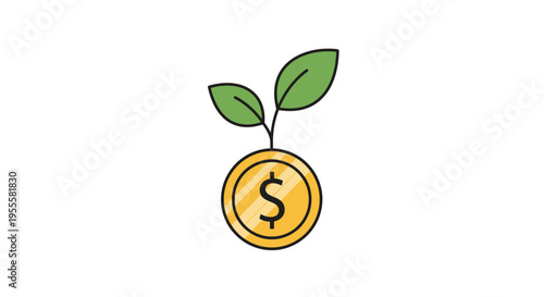 Conceptual depiction of financial growth and investment for business and personal finance