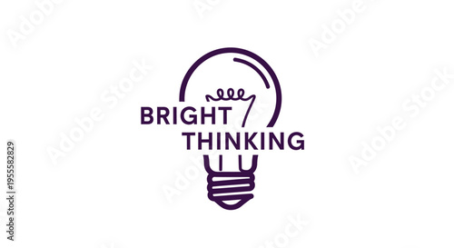 Bright Thinking Logo - Creative Lightbulb Symbolizing Ideas and Innovation.