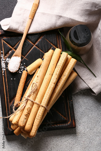 Wooden board with bunch of ...
